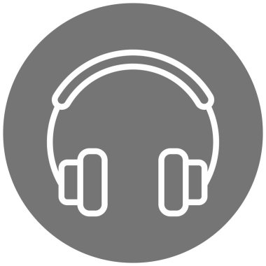 kulaklık simgesi vektör illüstrasyonu