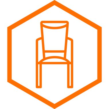 Sandalye. Web simgesi basit illüstrasyon