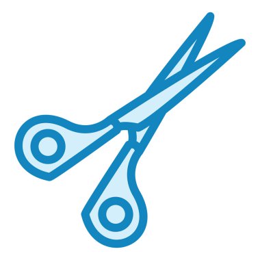 Makas. Web simgesi basit illüstrasyon