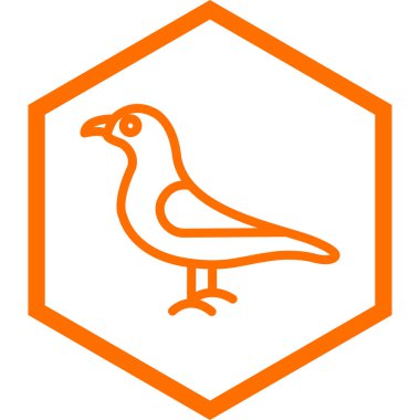 kuş simgesi vektör illüstrasyonu