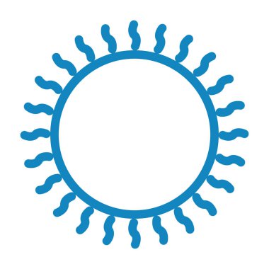 Bir güneş simgesinin vektör illüstrasyonu