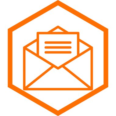 Mektup. Web simgesi basit illüstrasyon