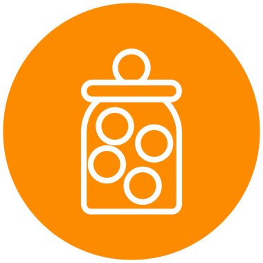 Kavanoz. Web simgesi basit illüstrasyon