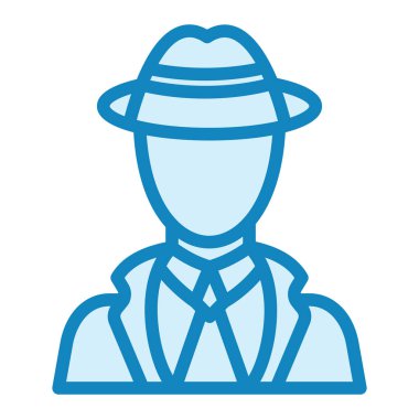 Casus mu? Web simgesi basit illüstrasyon