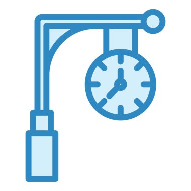 Tren Saati modern simge vektör illüstrasyonu 