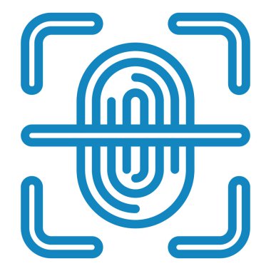 Parmak izi. Web simgesi basit tasarım