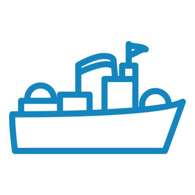 Gemi. Web simgesi basit illüstrasyon