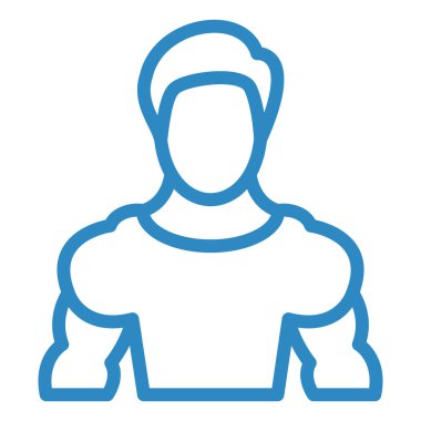 Vücut geliştirici. Web simgesi basit illüstrasyon