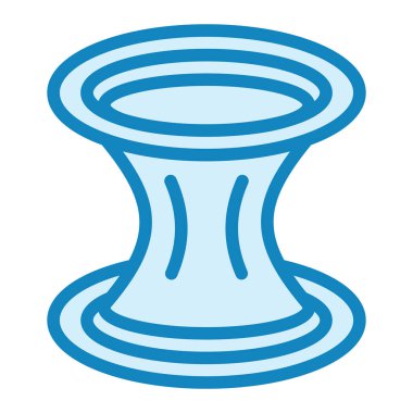 Lastik bir borunun solucan deliği simgesi