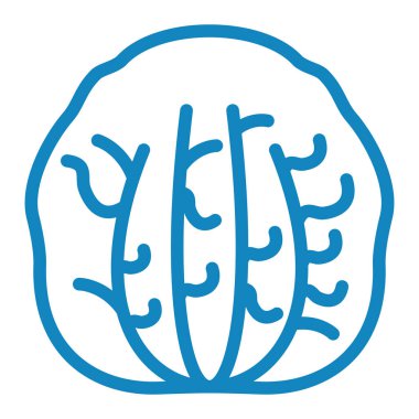 Mavi ve beyaz çizgi simgesinin vektör çizimi