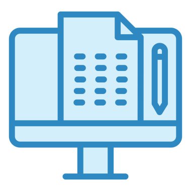 Blog yazıyorum. Web simgesi basit illüstrasyon 