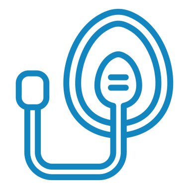 Oksijen maskesi simgesi, vektör illüstrasyonu basit tasarım