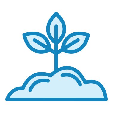 Bitki. Web simgesi basit illüstrasyon