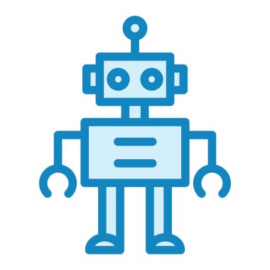 robot ikon vektör illüstrasyonu