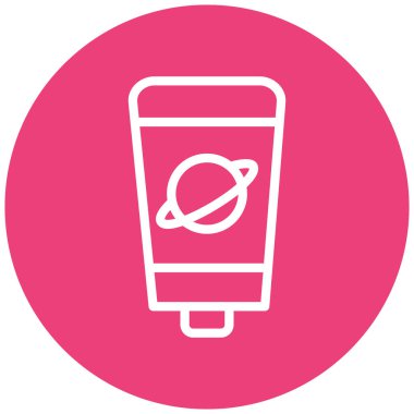 Tüp simgesi, vektör illüstrasyonu basit tasarım