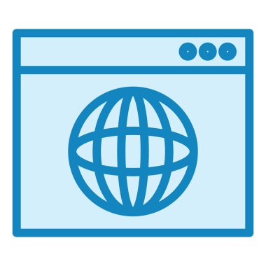 Web Tarayıcı modern simge vektör illüstrasyonu