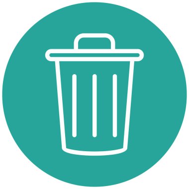 Çöp. Web simgesi basit illüstrasyon