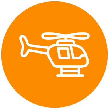 Bir helikopter simgesinin vektör illüstrasyonu