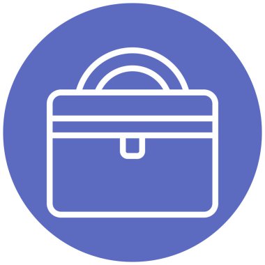 Çanta. Web simgesi basit illüstrasyon