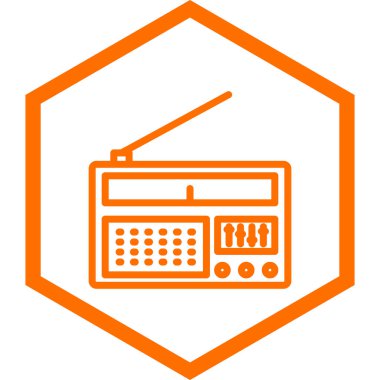 Modern radyo simgesinin vektör illüstrasyonu