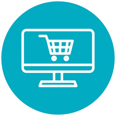 Alışveriş arabası. Basit resimleme