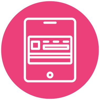 Cep telefonu simgesi, vektör illüstrasyonu