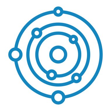 Boşluğun mavi çizgi simgesinin vektör illüstrasyonu