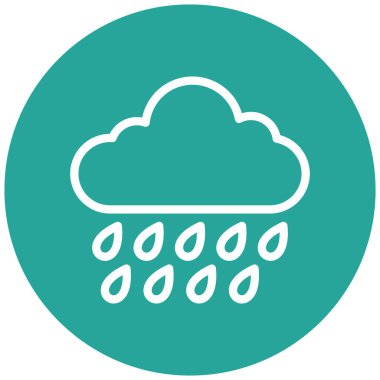 Yağmur. Web simgesi basit tasarım