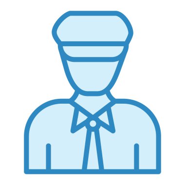 Kaptan Modern ikon vektör illüstrasyonu 