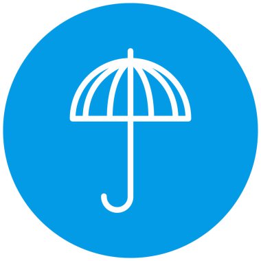 Şemsiye simgesinin vektör illüstrasyonu