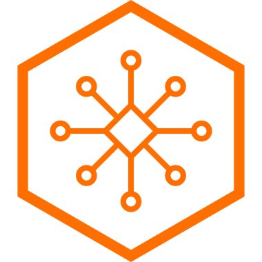 Molekül. Web simgesi basit illüstrasyon