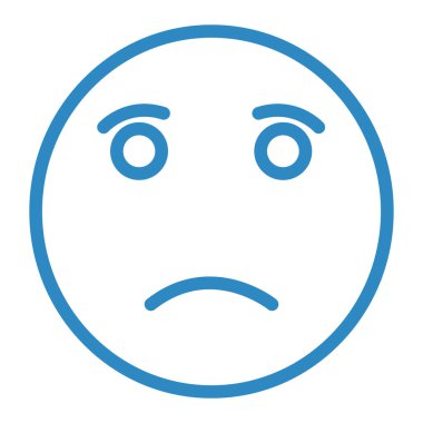 Üzgün surat. Basit resimleme