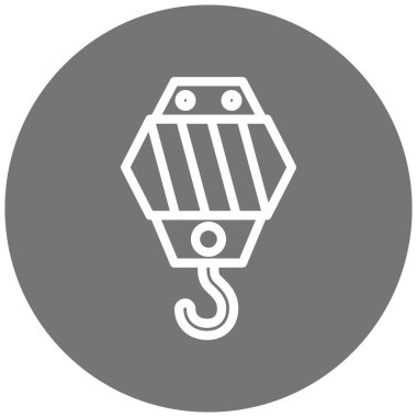 Vinç kancası ikonu. vektör illüstrasyonu