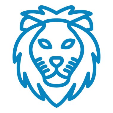 aslan başı ikon vektör illüstrasyonu