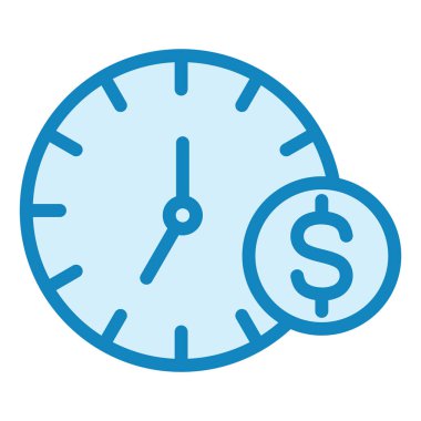 zaman yönetimi vektörü düz renk simgesi