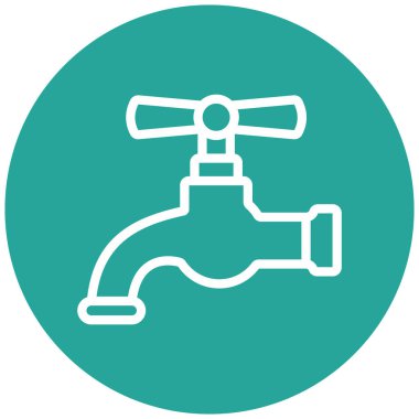 Su musluğu. Basit resimleme