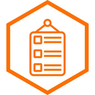 Kontrol listesi. Web simgesi basit illüstrasyon