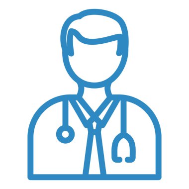 Doktor. Web simgesi basit illüstrasyon