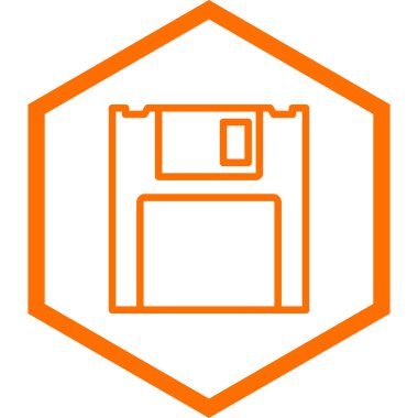 Modern b 'nin vektör çizimi disket simgesinden yoksun