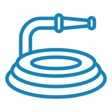 Mavi ve beyaz su musluğunun vektör çizimi