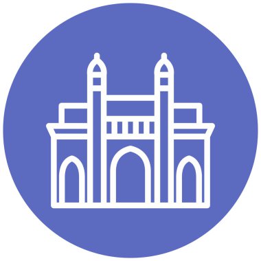 Bina. Web simgesi basit illüstrasyon