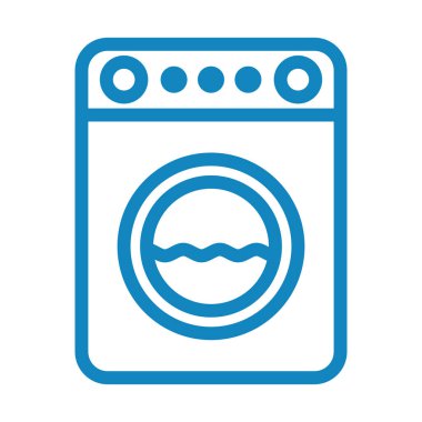 çamaşır makinesi ikon vektör çizimi