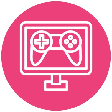 Oyun. Web simgesi basit illüstrasyon