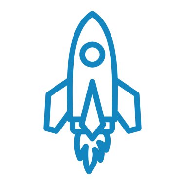 roket ikonu vektör illüstrasyonu