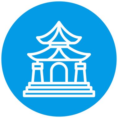 Tek tapınak simge vektör çizim