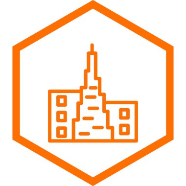 bina simgesi, vektör illüstrasyonu