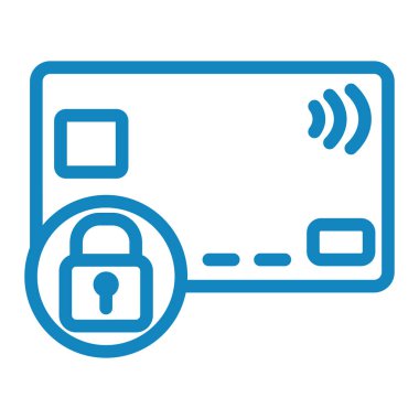 Kilit ve asma kilit vektör illüstrasyon tasarımlı kredi kartı