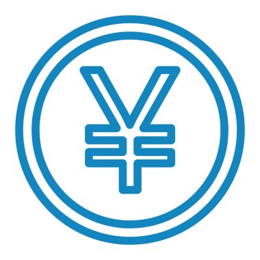 yen. Web simgesi basit illüstrasyon