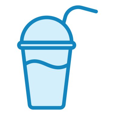 Plastik Kupa modern ikon vektör illüstrasyonu