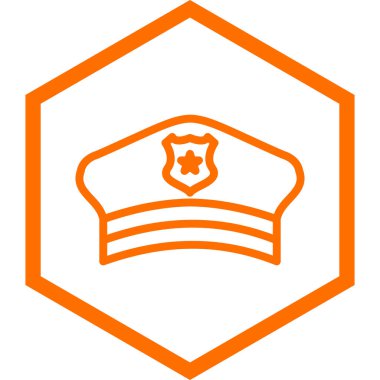 askeri şapka vektör simgesi